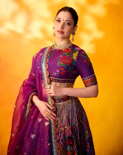 Tamannah Dark Purple Lehnga 