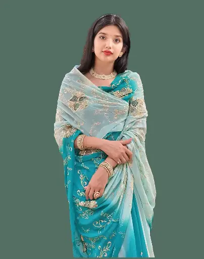 padmani white chery bandhni sarees 